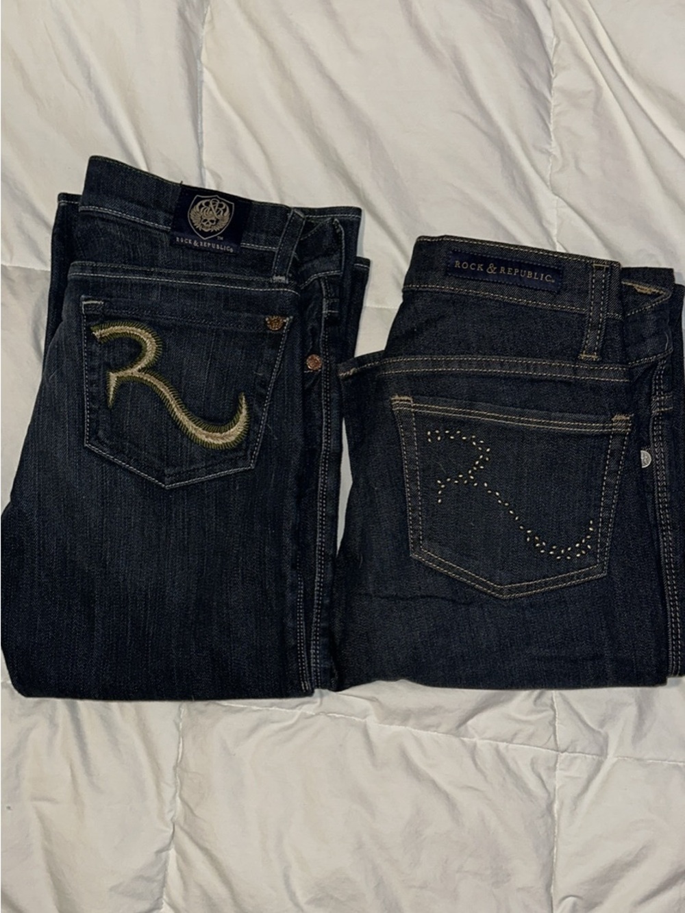 Rock & Republic Women's Dark Indigo Straight Leg Jeans